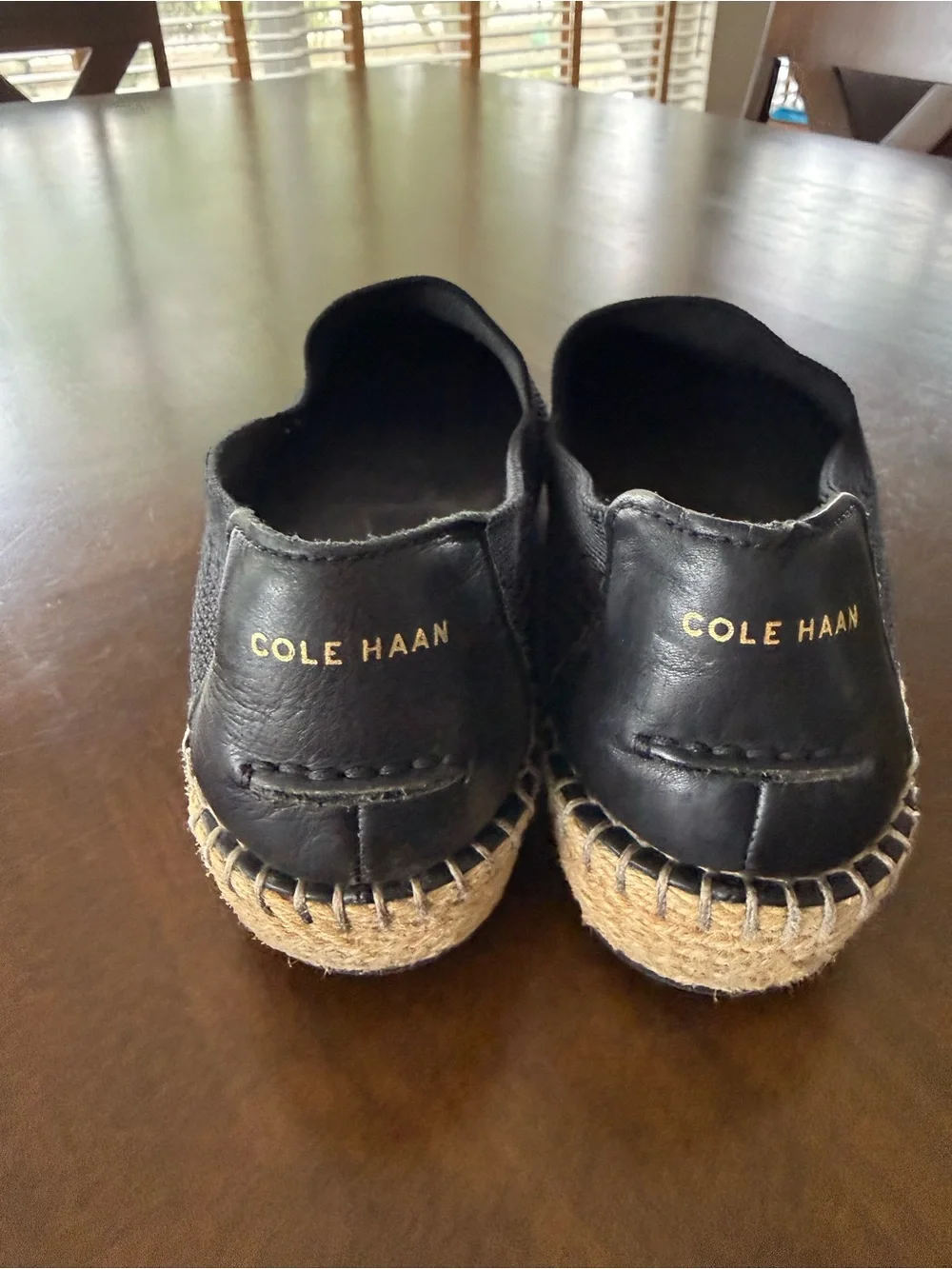 Cole Haan Cloudfeel Knit Espadrille Flats Black Slip On Shoes Women’s 8B